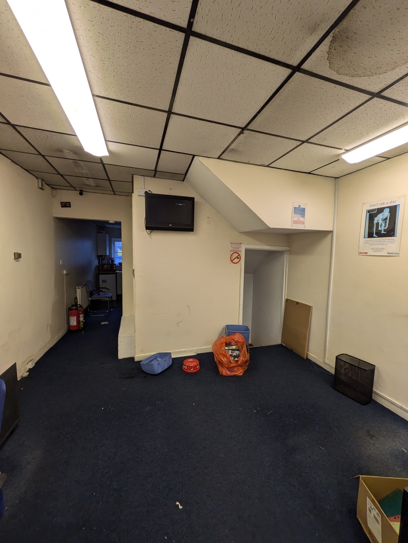 Existing commercial interior before refurbishment