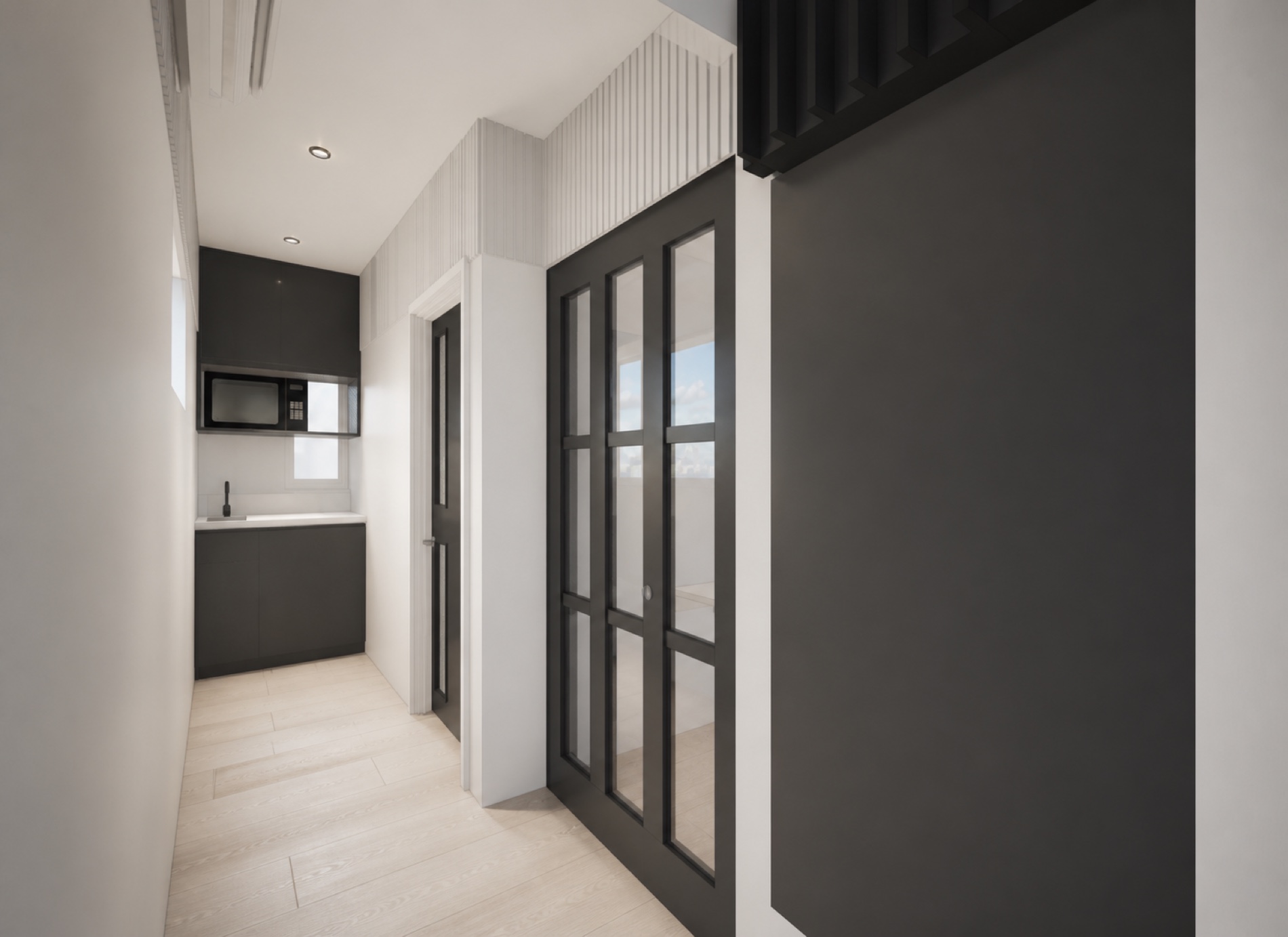 Refurbished Andyoeo support space with integrated storage