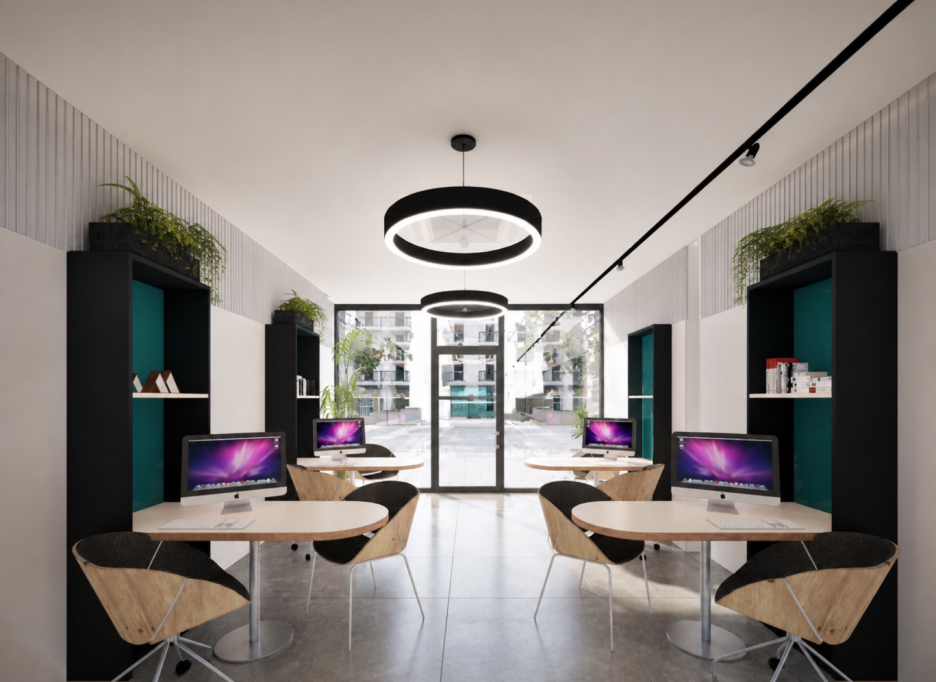 Andyoeo office looking towards the glazed shopfront